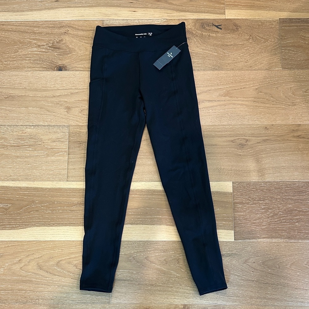 abercrombie kids Navy High-Waist Active Leggings